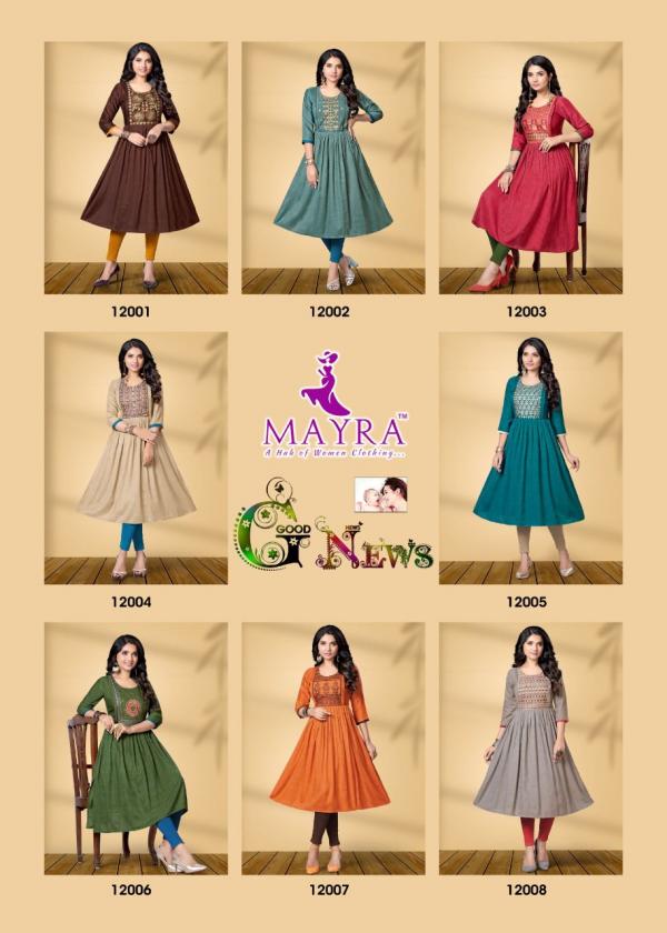 Mayra Good News 2 Rayon Designer Flair Kurti